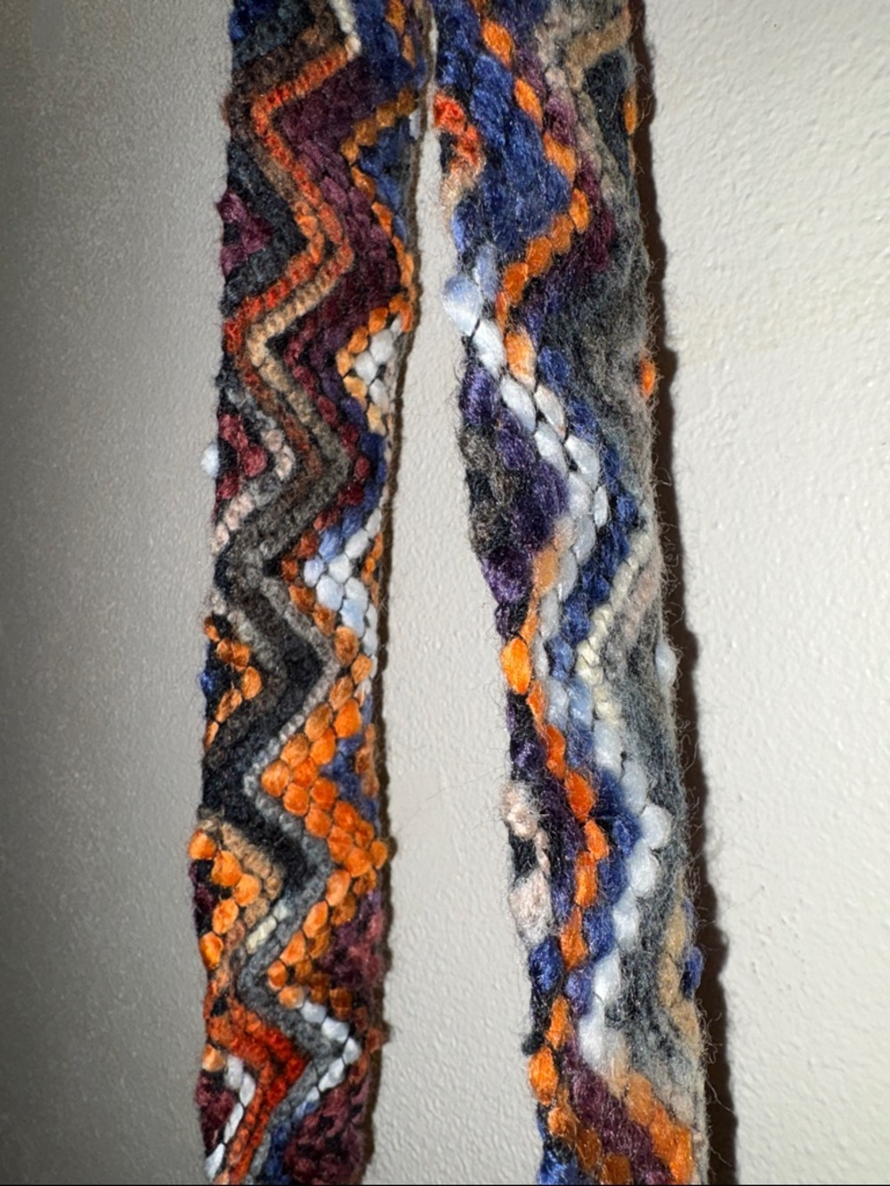 Chevron Crochet Drawstring Bucket Bag - Multicolor - Picture 8 of 14